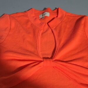 Love J Bright Orange Crop Top